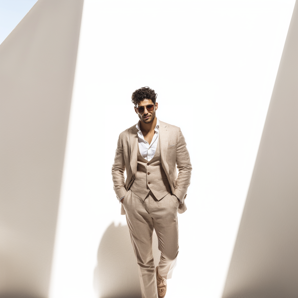 Velsoir Camel Beige 3-Piece Suit Men