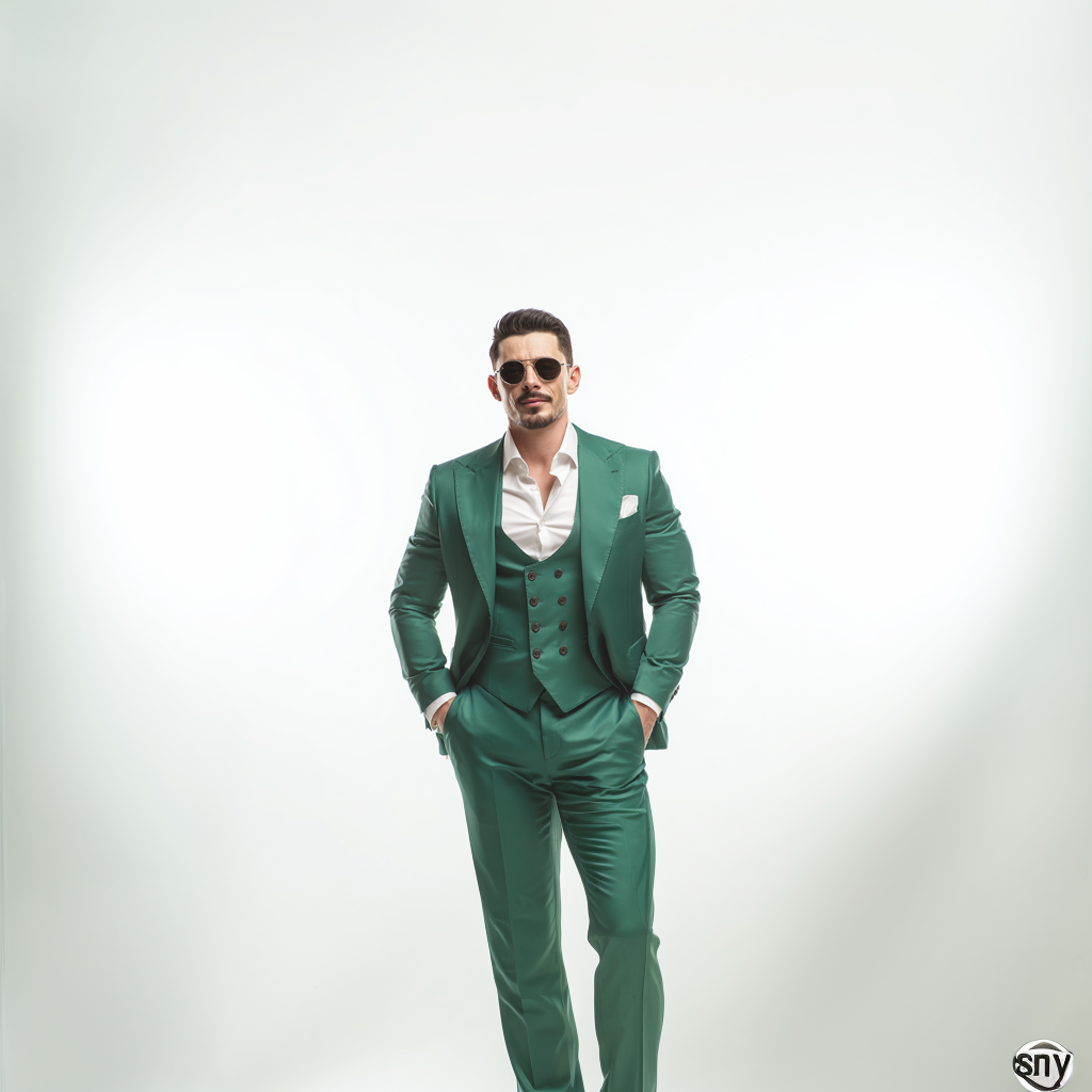 Velsoir Green 3-Piece Suit Men