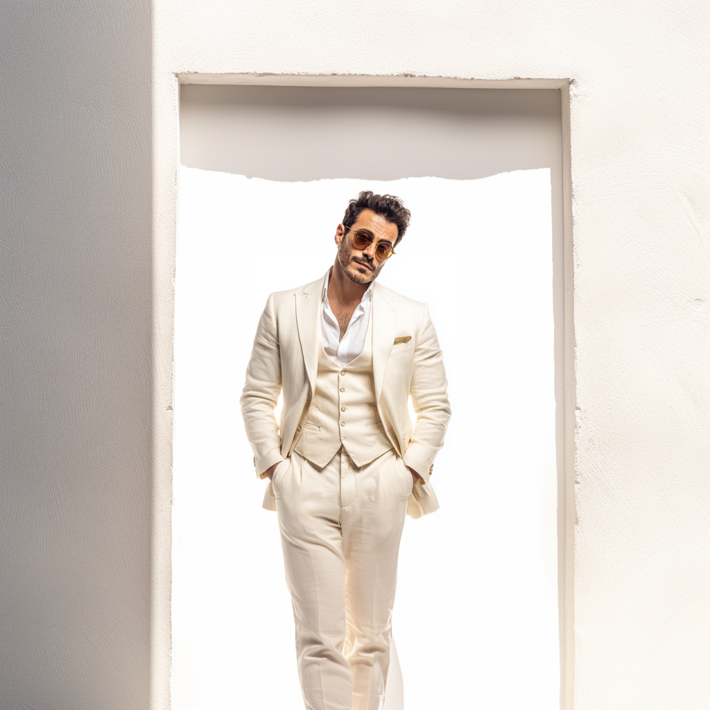 Velsoir Ivory 3-Piece Suit Men