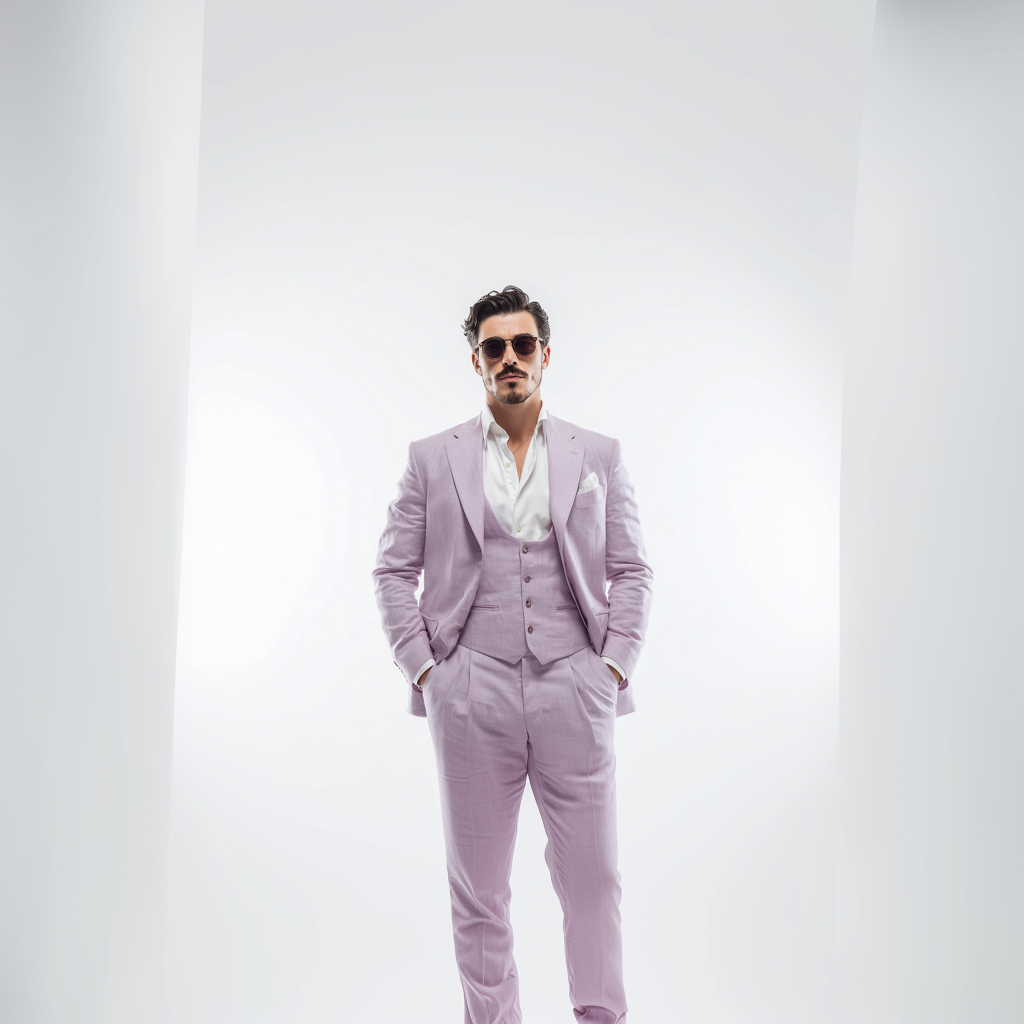 Velsoir Lavender 3-Piece Suit Men