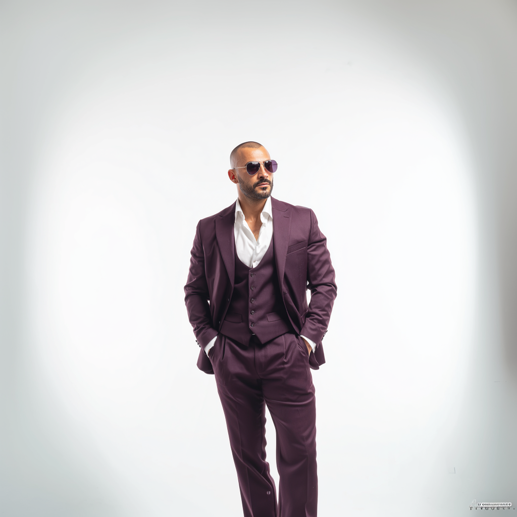 Velsoir Wine 3-Piece Suit Men