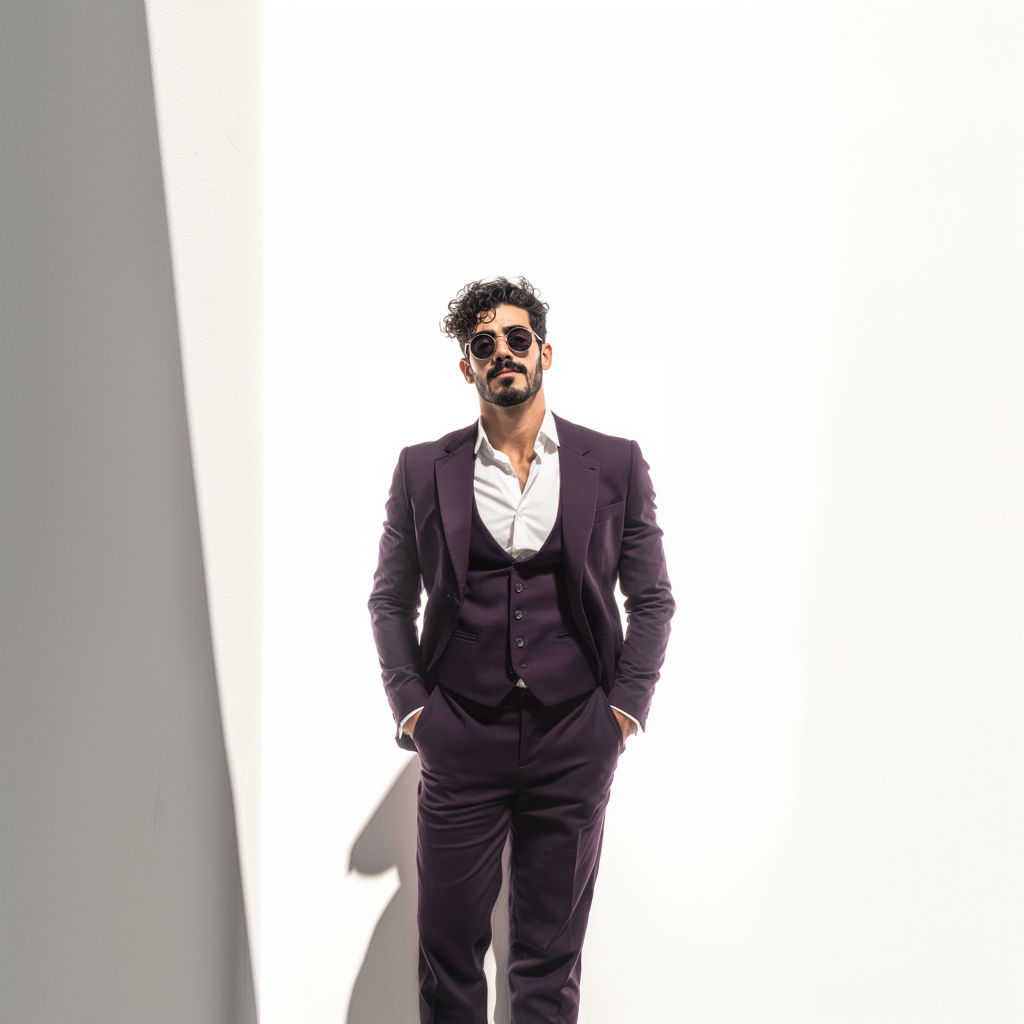 Velsoir Deep Purple 3-Piece Suit Men