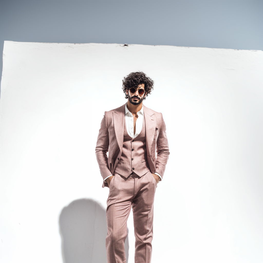 Velsoir Rose Dusty Pink 3-Piece Suit Men