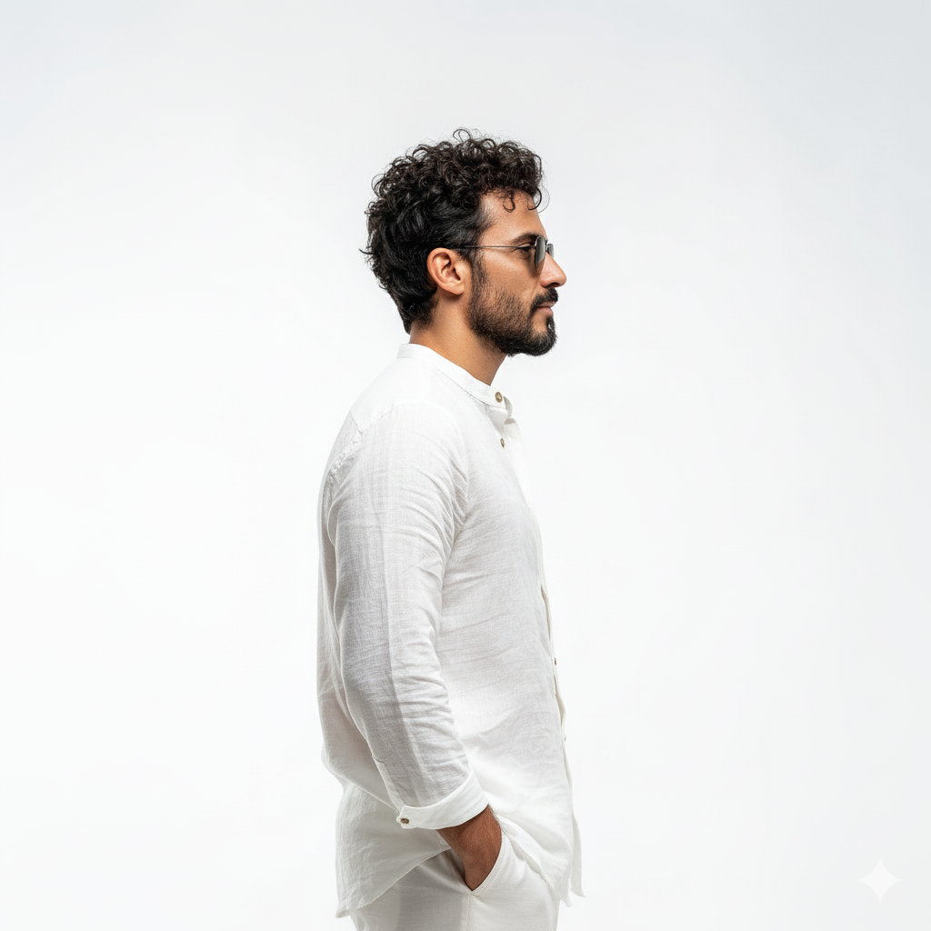 Linen Breeze White Shirt Men