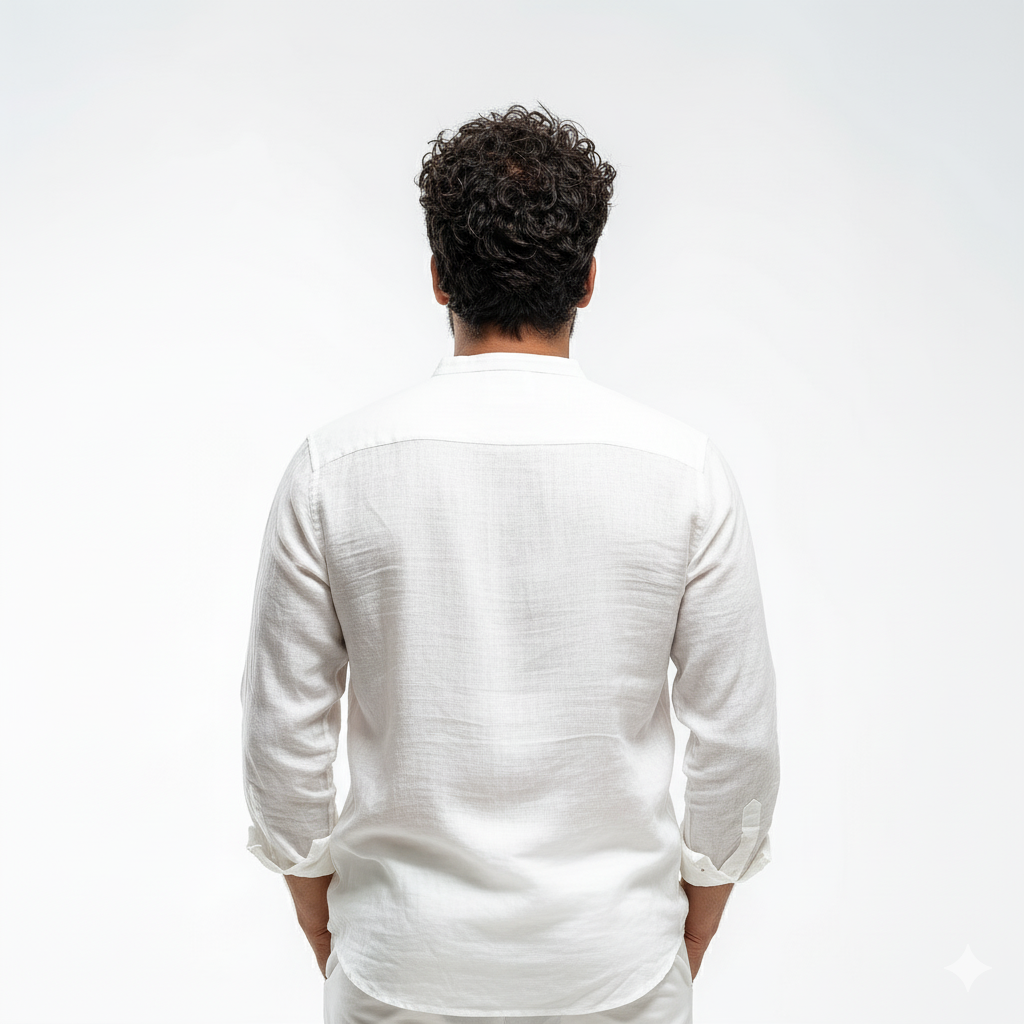 Linen Breeze White Shirt Men