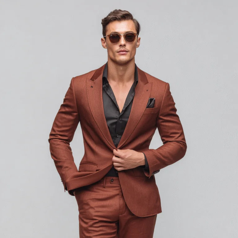 The Windsor Classic Rust 2-Piece Suit For Men