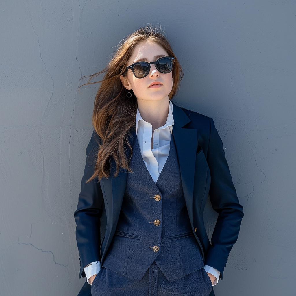 Women's Midnight Blue 3-Piece Suit – Stylish Formal Wear | Tailored Suit