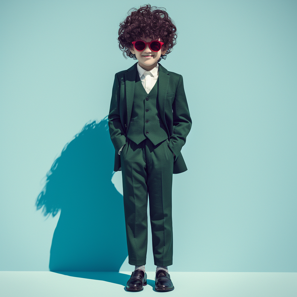 Sharp Threads for Little Ones Green 3-Piece Suit For Kids
