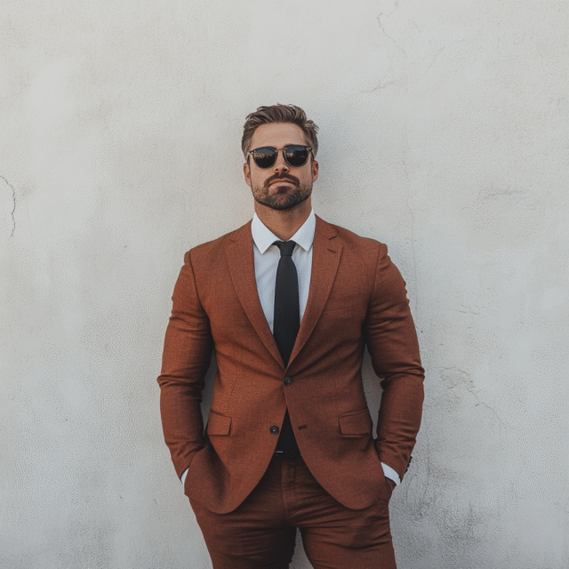 Rust Men’s 2-piece suit for men