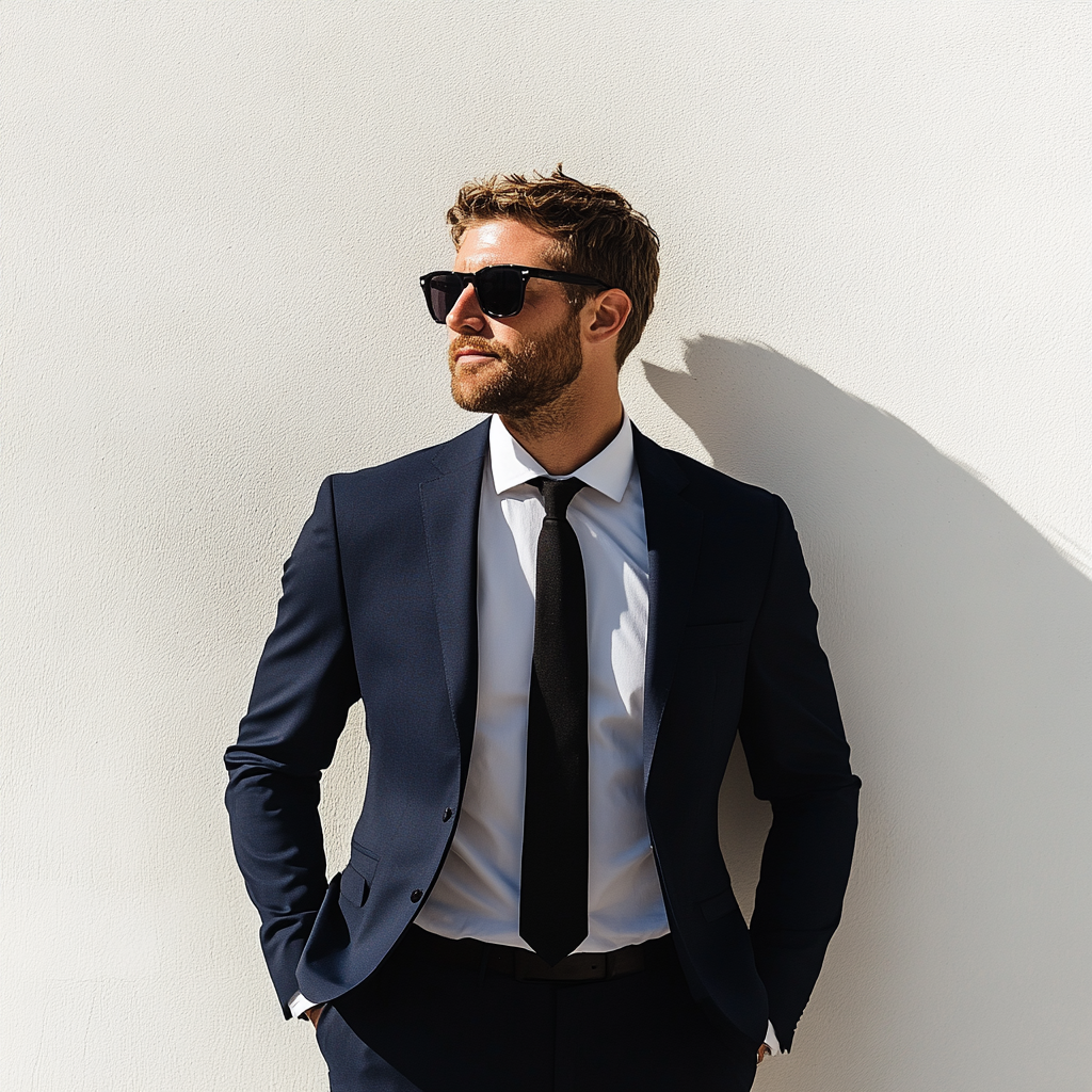 Men's Custom Classy Two-Piece Black Suit – Perfect for Weddings and Parties
