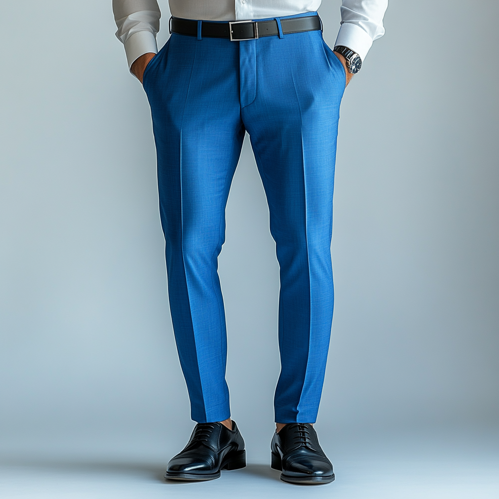 Elevate Your Formal Style With This Cobalt Blue Trousers For Men