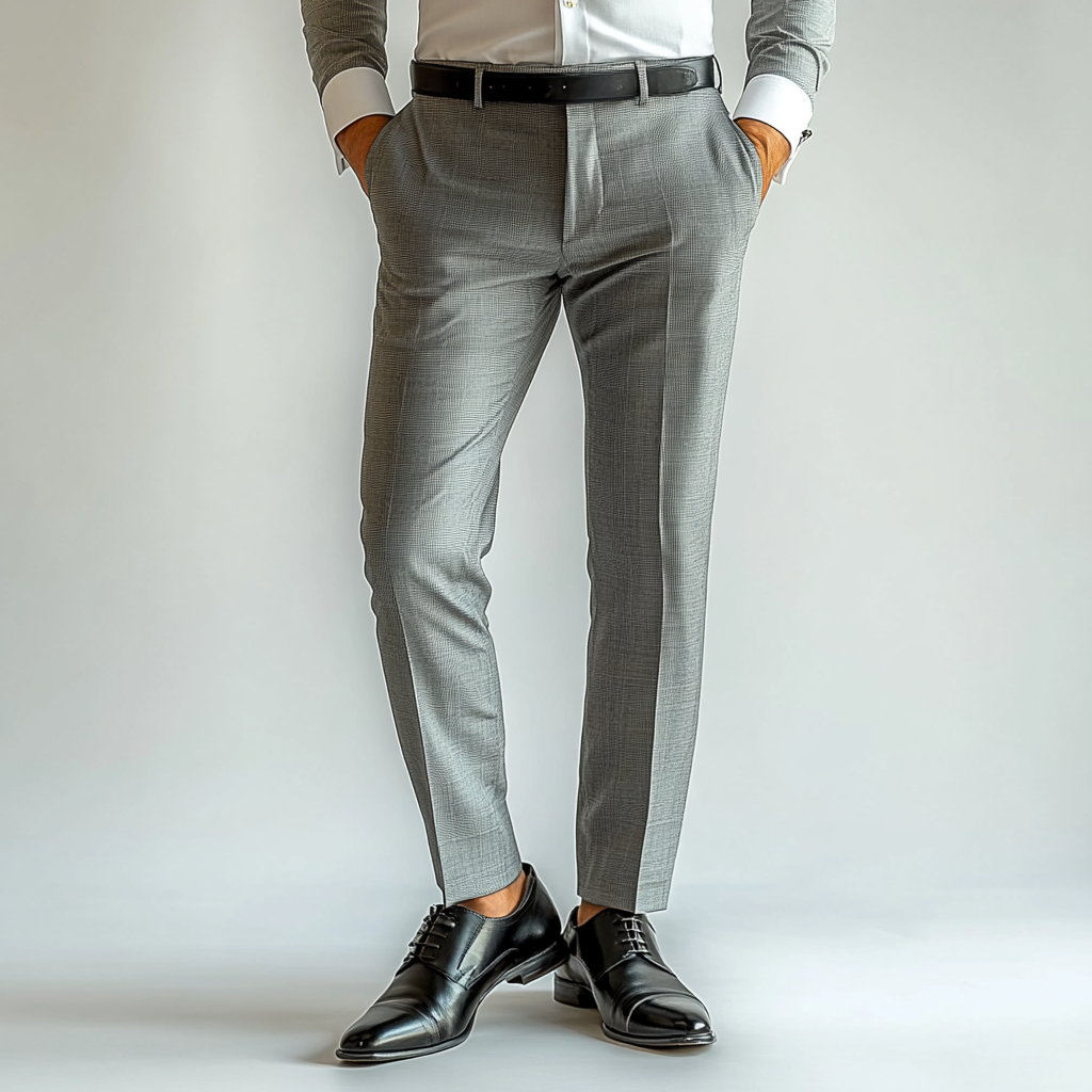 Elegance in Layers: Silver Grey Trousers For Men