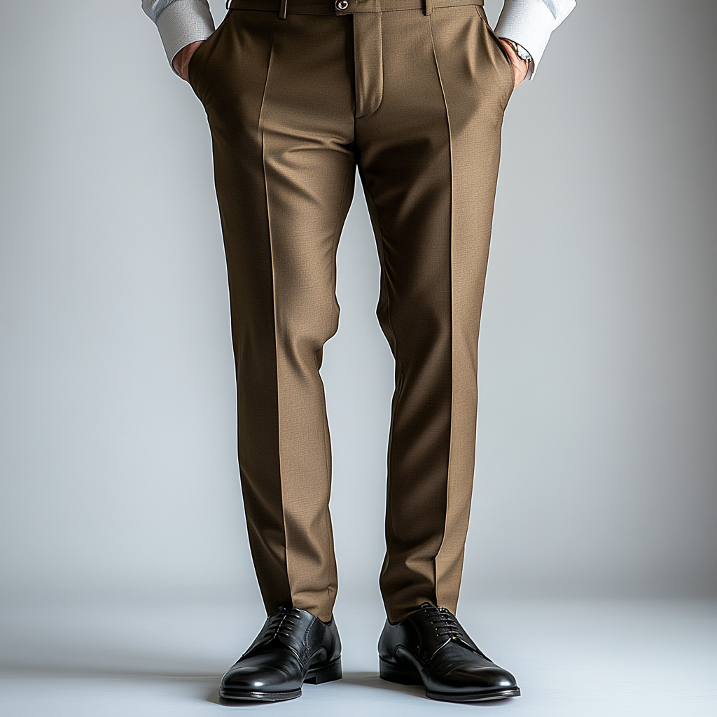 Elevate Your Formal Style With This Dark Khaki Trousers For Men