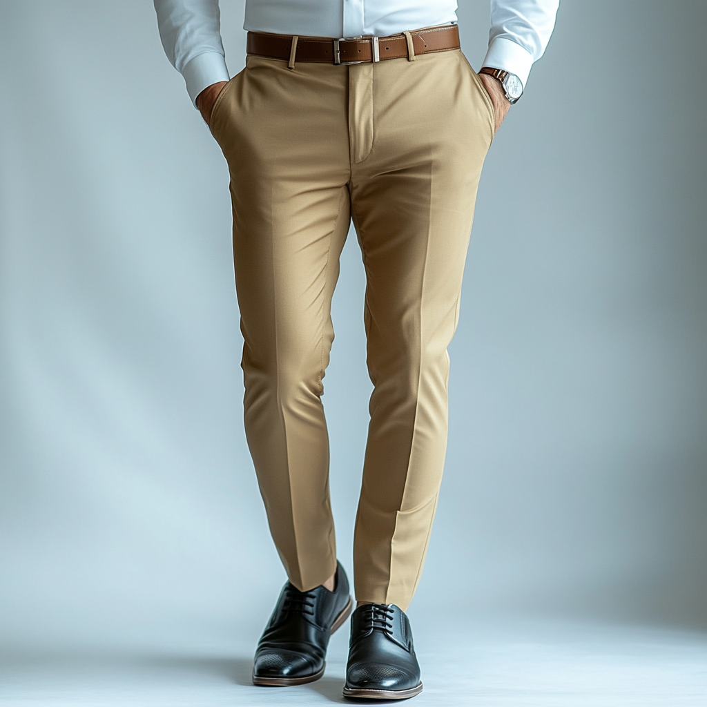 Men’s Custom Classy Khaki Trousers – Perfect for Weddings and Parties
