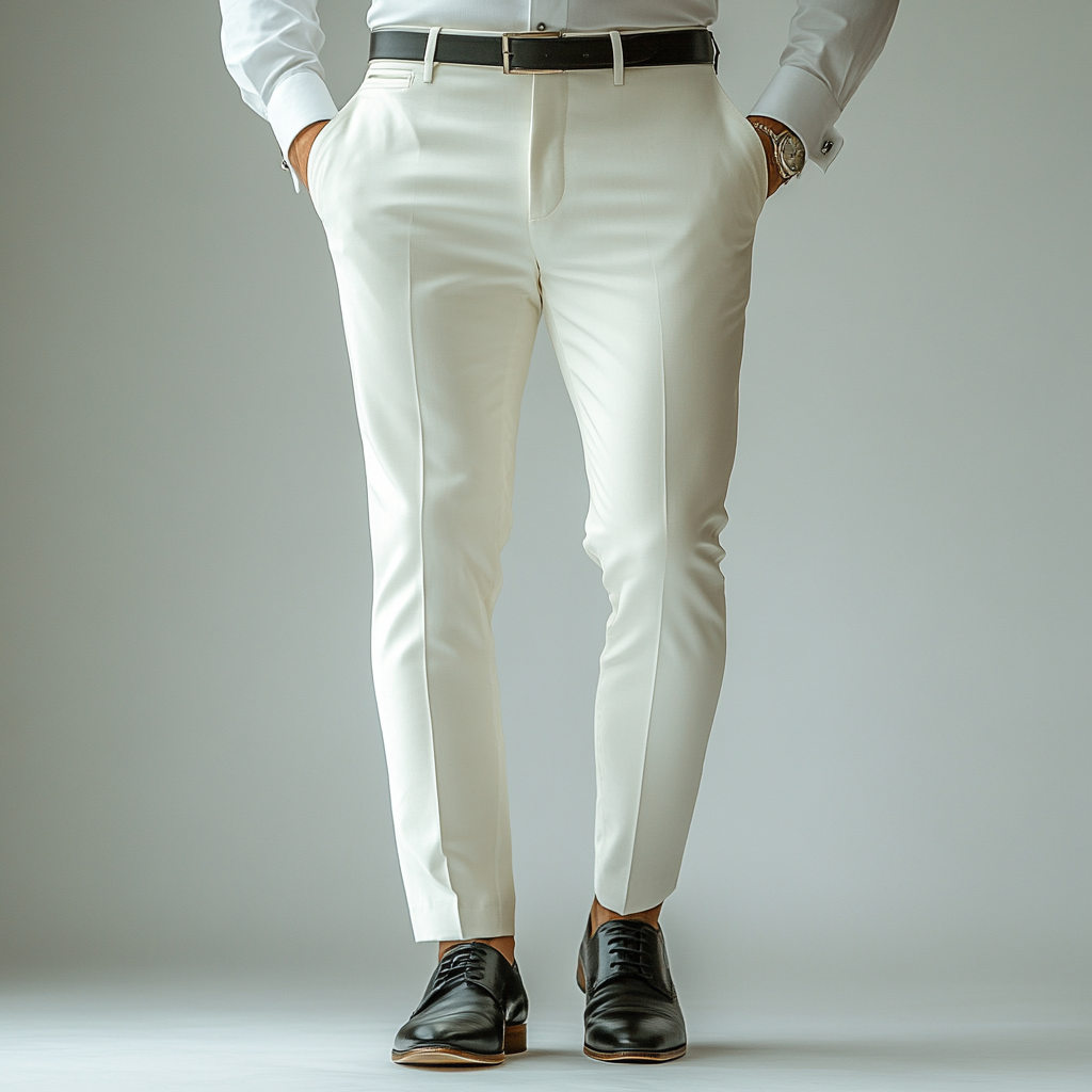 Men’s White Trousers – Stylish Formal Wear | Tailored Fit