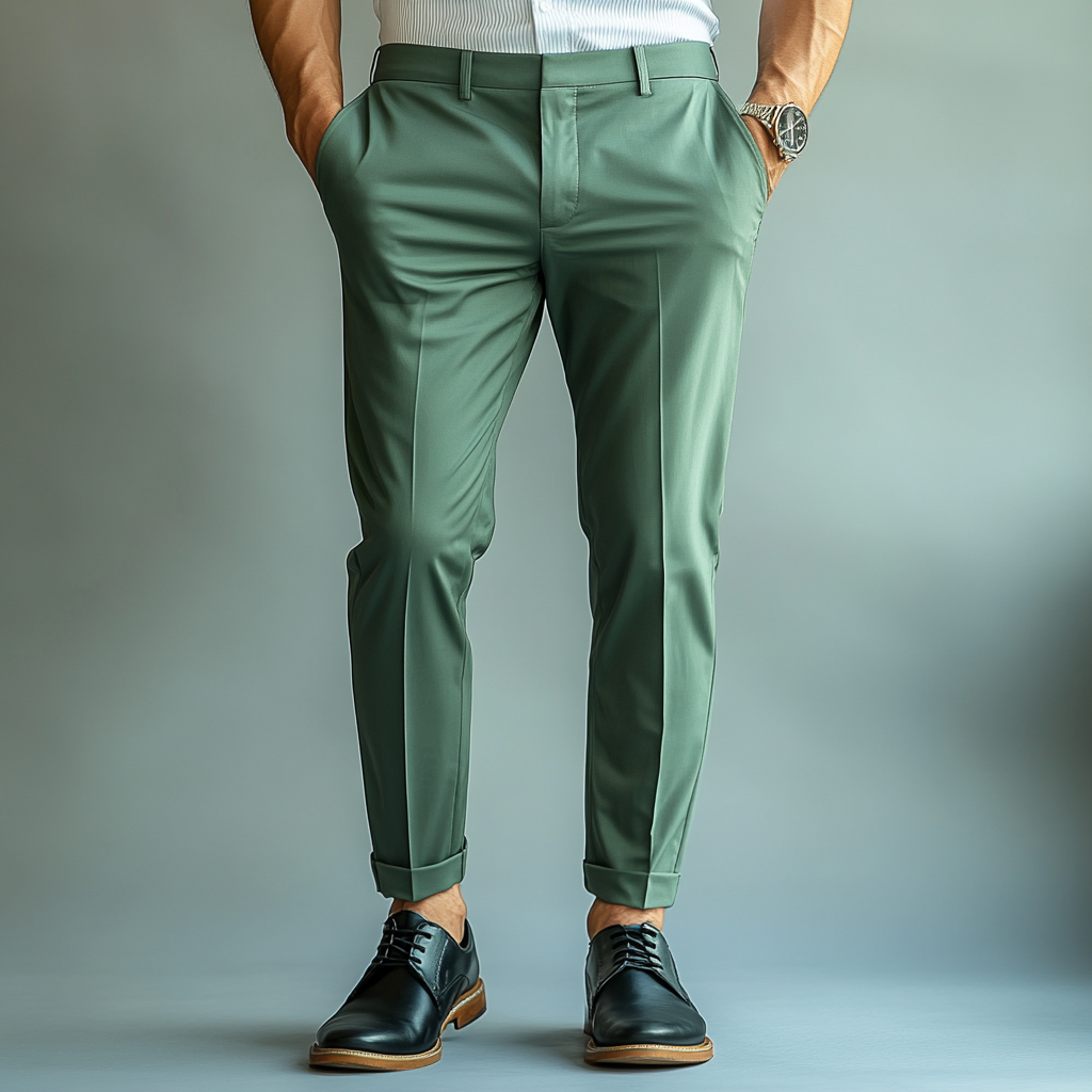 Elegance in Layers: This Green Trousers For Men