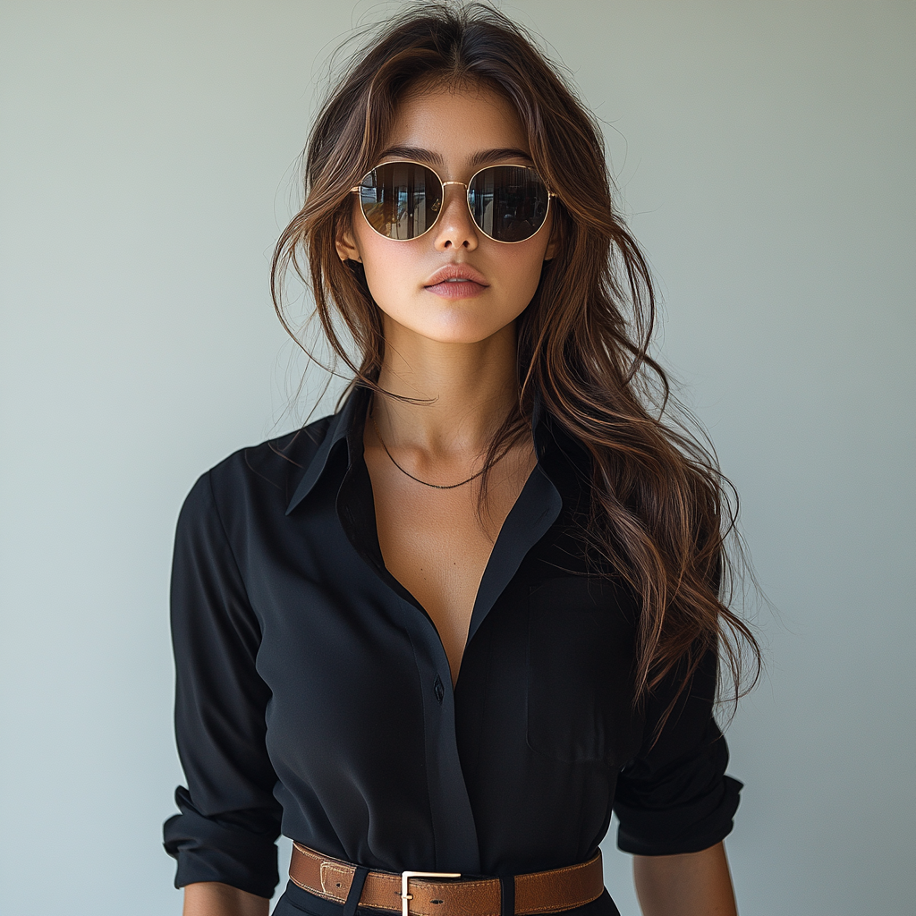 Modern Fit Women's Black Shirt
